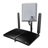 TP-Link Archer MR600 MU-MIMO WiFi 5 4G LTE Cat6 Router w/ Baxtech 4G Networks 10 dBi Directional Antenna
